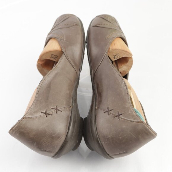 Born Womens Charolette Flats Size 8 Gray Leather Slip On Shoe Flower Embroidered - Picture 6 of 12